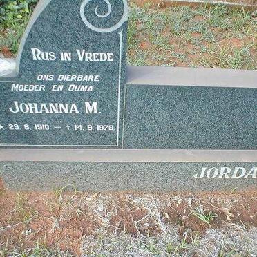 JORDAN Johanna M. 1910-1979
