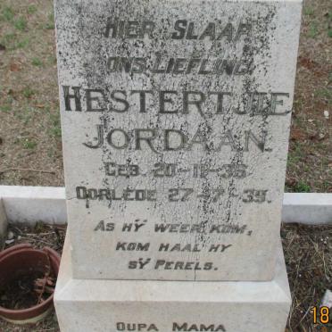 JORDAAN Hestertjie 1936-1939