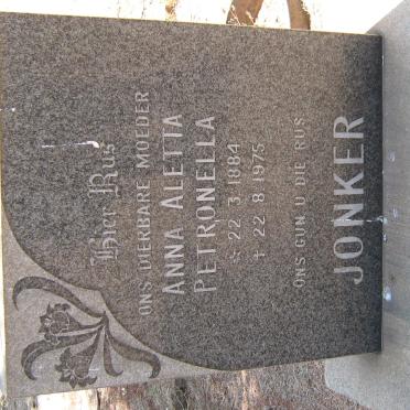 JONKER Anna Aletta Petronella 1884-1975