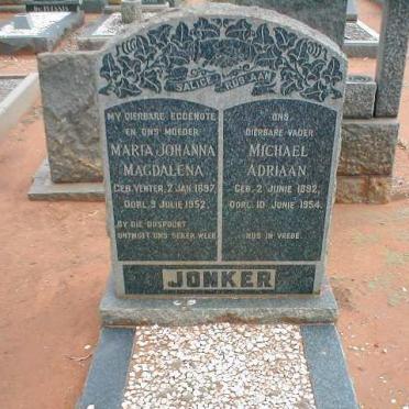 JONKER Michael Adriaan 1892-1954 &amp; Maria Johanna Magdalena VENTER 1897-1952