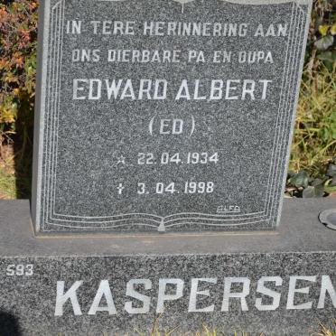 KASPERSEN Edward Albert 1934-1998