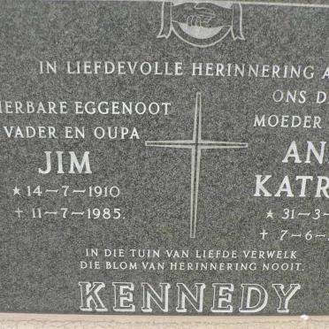 KENNEDY Jim 1910-1985 &amp; Anna Katrina 1920-2000