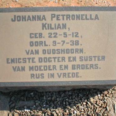 KILIAN Johanna Petronella 1912-1938