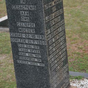 KLERK Jacob Jacobus, de -1926 &amp; GILLESPIE ? 1895-1980 :: WILSON ?