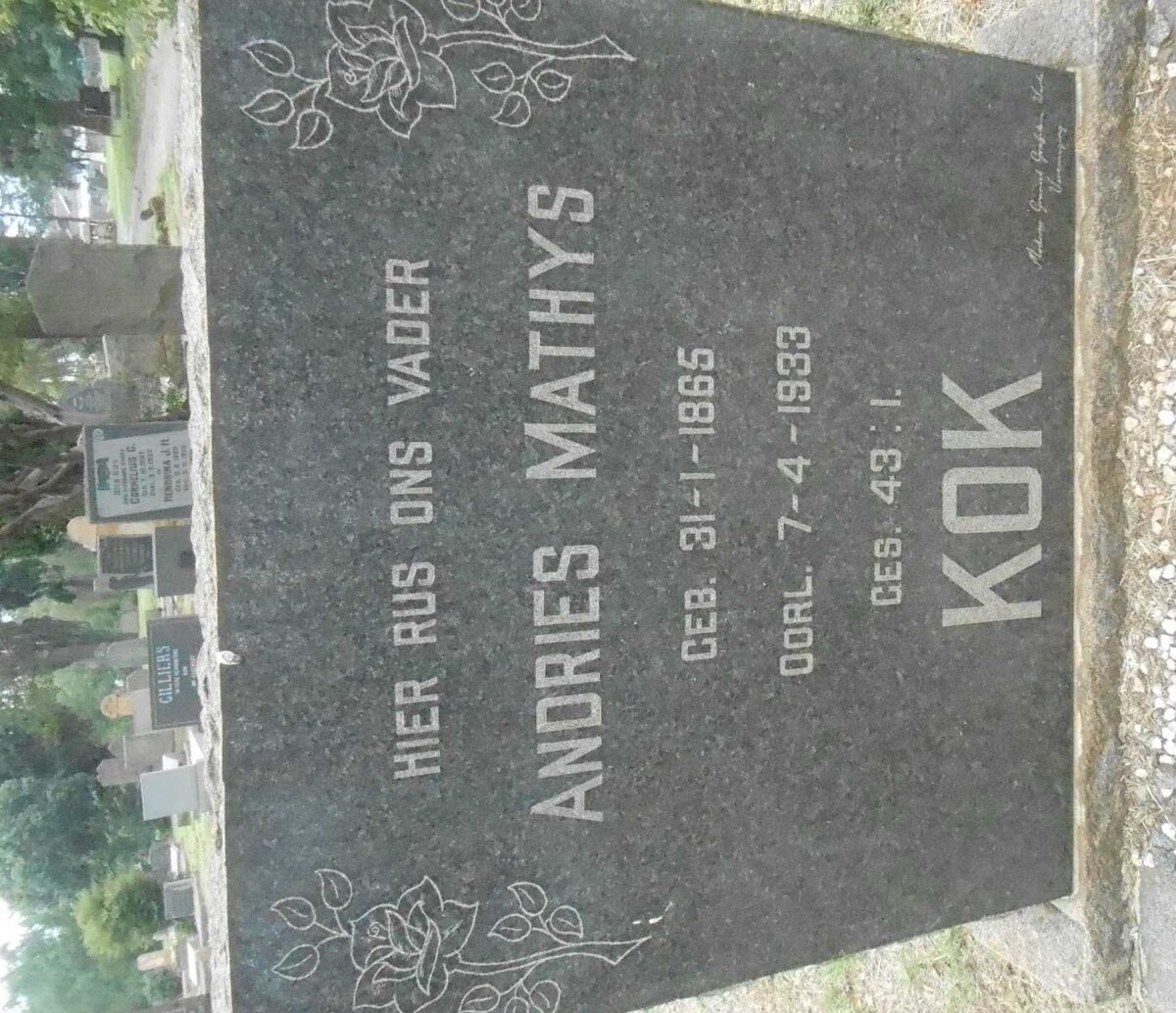 KOK Andries Mathys 1865-1933