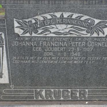 KRUGER Johanna Francina Peter Cornelia nee JOUBERT 1907-1948