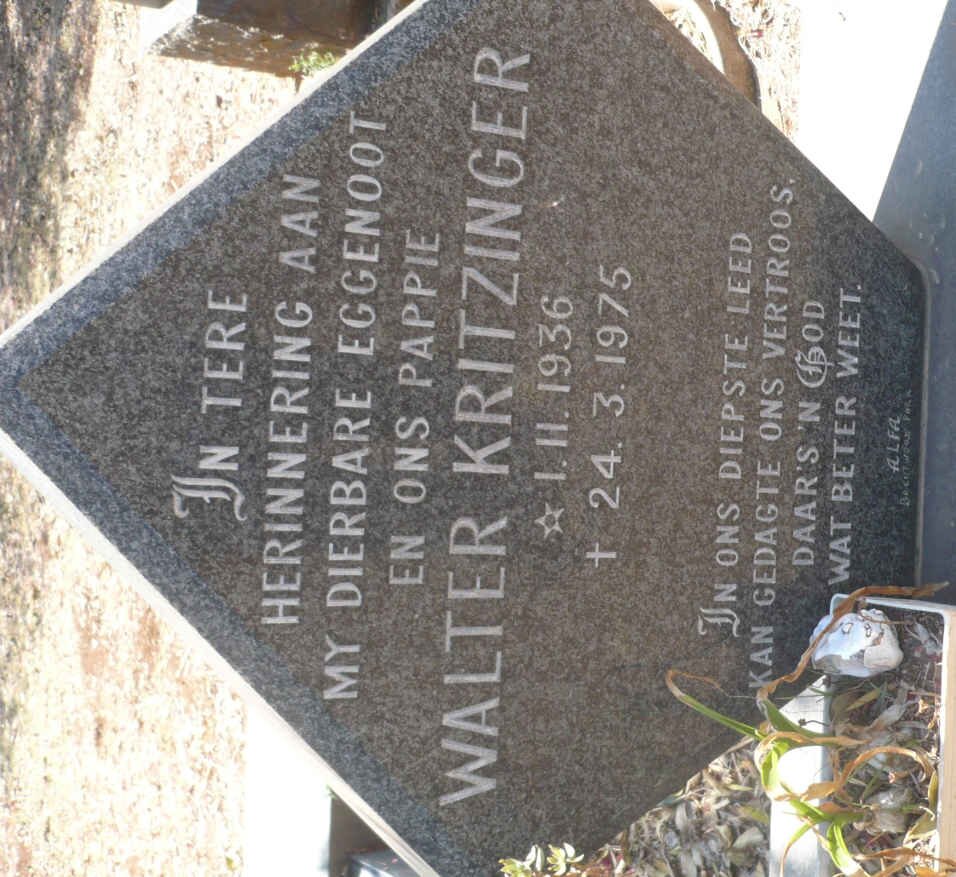 KRITZINGER Walter 1936-1975