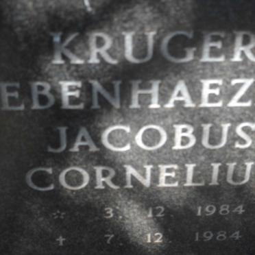 KRUGER Ebenhaezer Jacobus Cornelius 1984-1984