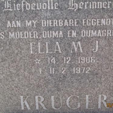 KRUGER Ella M.J. 1906-1972
