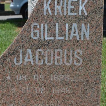 KRIEK Gillian Jacobus 1896-1946