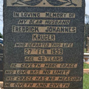 KRUGER Fredrick Johannes -1939