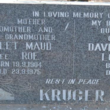 KRUGER David Johannes Lodevikus 1899-1969 &amp; Violet Maud ROE 1904-1975