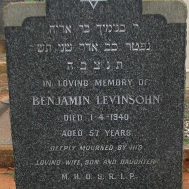 LEVINSOHN Benjamin -1940
