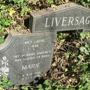 LIVERSAGE Jimmy 1930- &amp; Marie 1930-1998