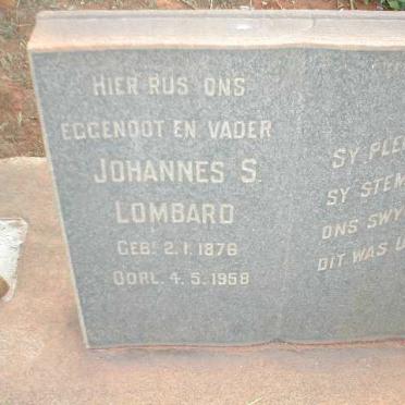 LOMBARD Johannes S. 1876-1958