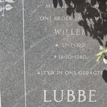 LUBBE Willem 1921-1980