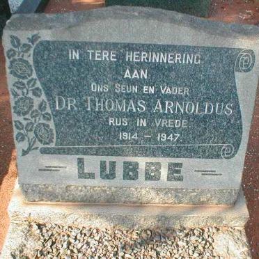LUBBE Thomas Arnoldus 1914-1947