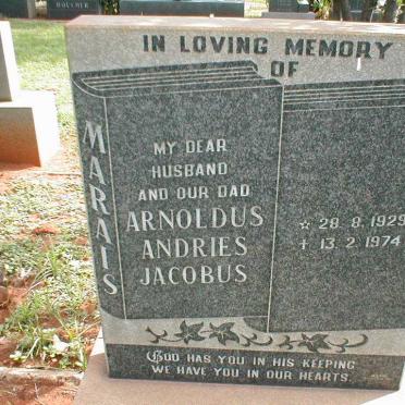 MARAIS Arnoldus Andries Jacobus 1929-1974