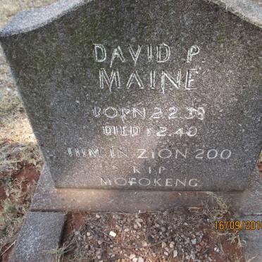 MAINE David P. 1938-1940