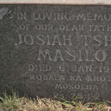 MASILO Josiah Tshid -1936