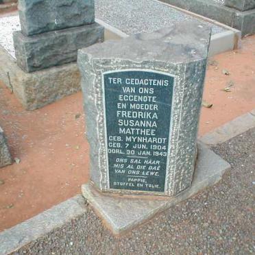 MATTHEE Fredrika Susanna nee MYNHARDT 1904-1943