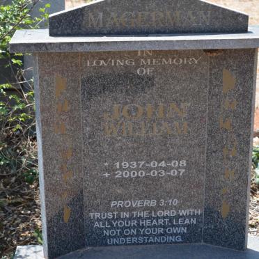 MAGERMAN John William 1937-2000