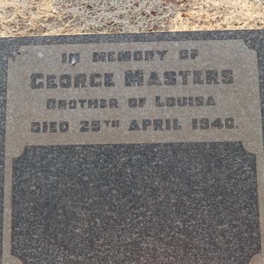 MASTERS George -1940 :: KELLAWAY Walter George -1917 :: RITCHIE Louisa -1948