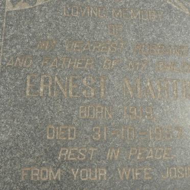 MARTIN Ernest 1919-1957