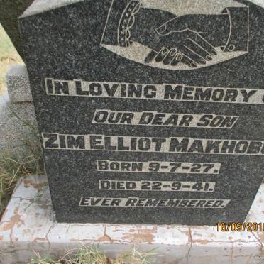 MAKHOBO Zim Elliot 1927-1941