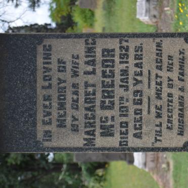 McGREGOR Margaret Laing -1927