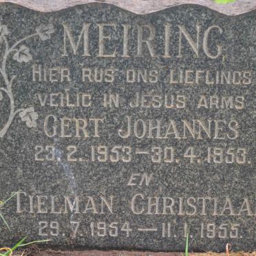 MEIRING Gert Johannes 1953-1953 :: MEIRING Tielman Christiaan 1954-1955