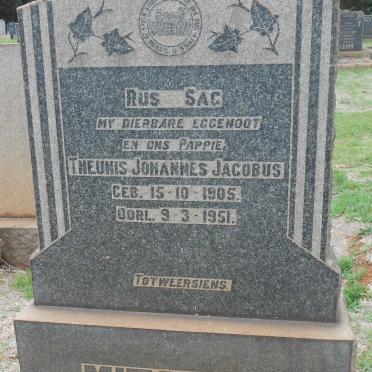 MITCHELL Theunis Johannes Jacobus 1905-1951