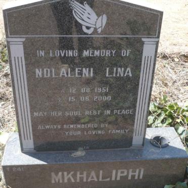 MKHALIPHI Ndlaleni Lina 1951-2000