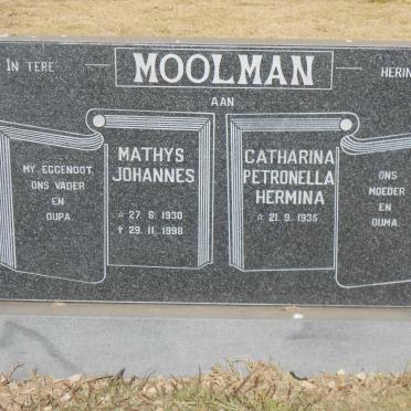 MOOLMAN Mathys Johannes 1930-1998 &amp; Catharina Petronella Hermina 1935-