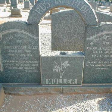 MÜLLER Frederick Evert 1888-1946 &amp; Johanna Elizabeth 1878-1951