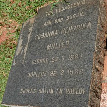 MÜLLER Susanna Hendrika 1937-1938