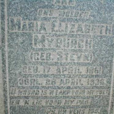 MYBURGH Maria Elizabeth nee STEYN 1861-1936