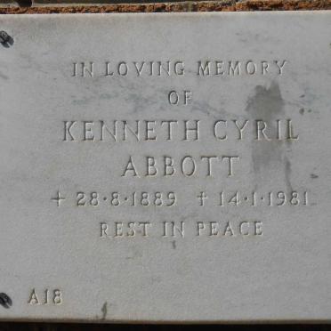 ABBOTT Kenneth Cyril 1889-1981