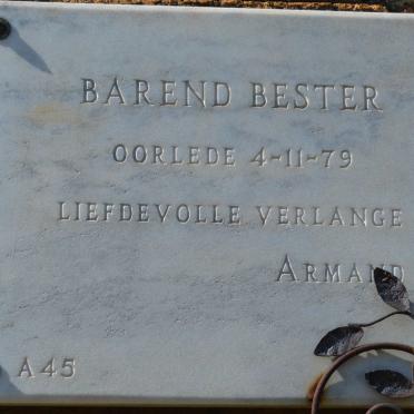 BESTER Barend -1979