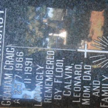 BRONKHORST Graham Craig 1966-1991