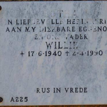 BOTHA Willie 1940-1990