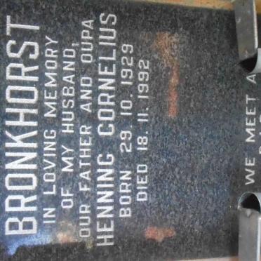 BRONKHORST Henning Cornelius 1929-1992