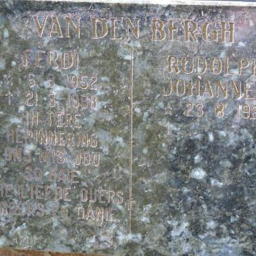 BERGH Rudolph Johannes, van den 1920- :: VAN DEN BERGH Ferdi, 1952-1988