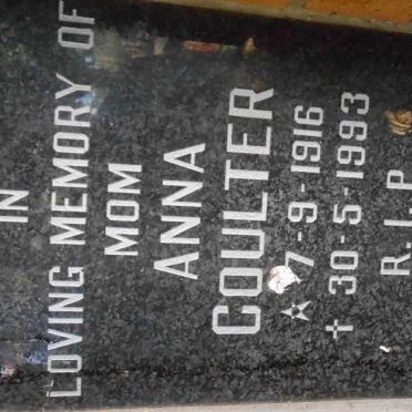 COULTER Anna 1916-1993