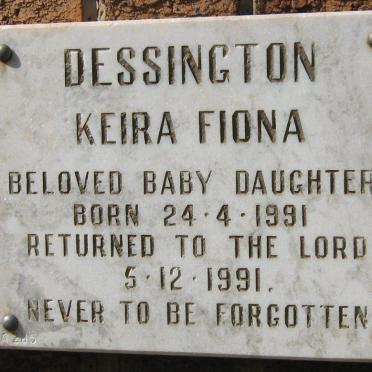 DESSINGTON Keira Fiona 1991-1991