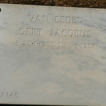 EEDEN Gert Jacobus, van 1933-1987
