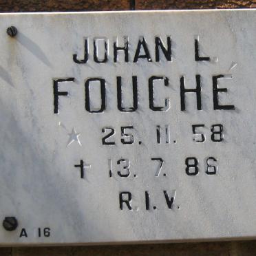 FOUCHÉ Johan L. 1958-1986