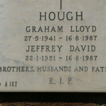 HOUGH Graham Lloyd 1941-1987 :: HOUGH Jeffrey David 1951-1987