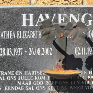 HAVENGA Johannes C.1932- &amp; Dorathea Elizabeth ? 1937-2002