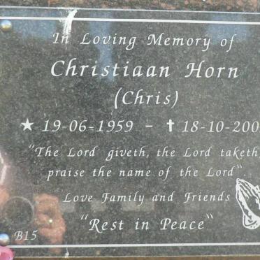 HORN Christiaan 1959-2005